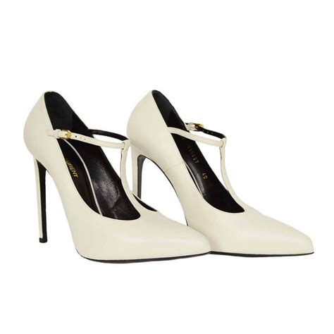 ysl white pumps|ysl pumps with zipper.